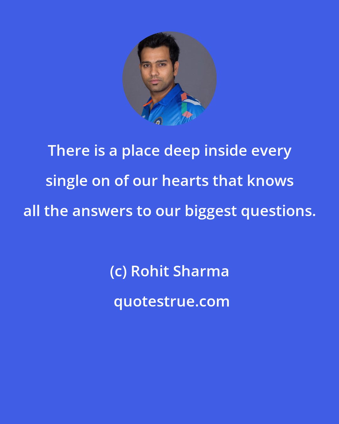 Rohit Sharma: There is a place deep inside every single on of our hearts that knows all the answers to our biggest questions.