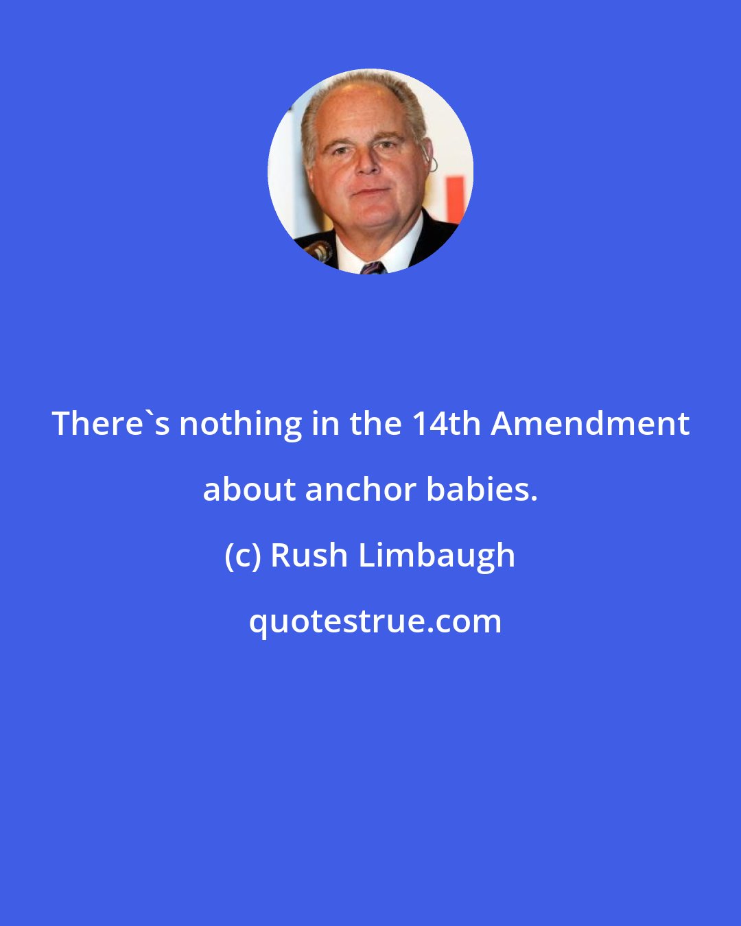 Rush Limbaugh: There's nothing in the 14th Amendment about anchor babies.