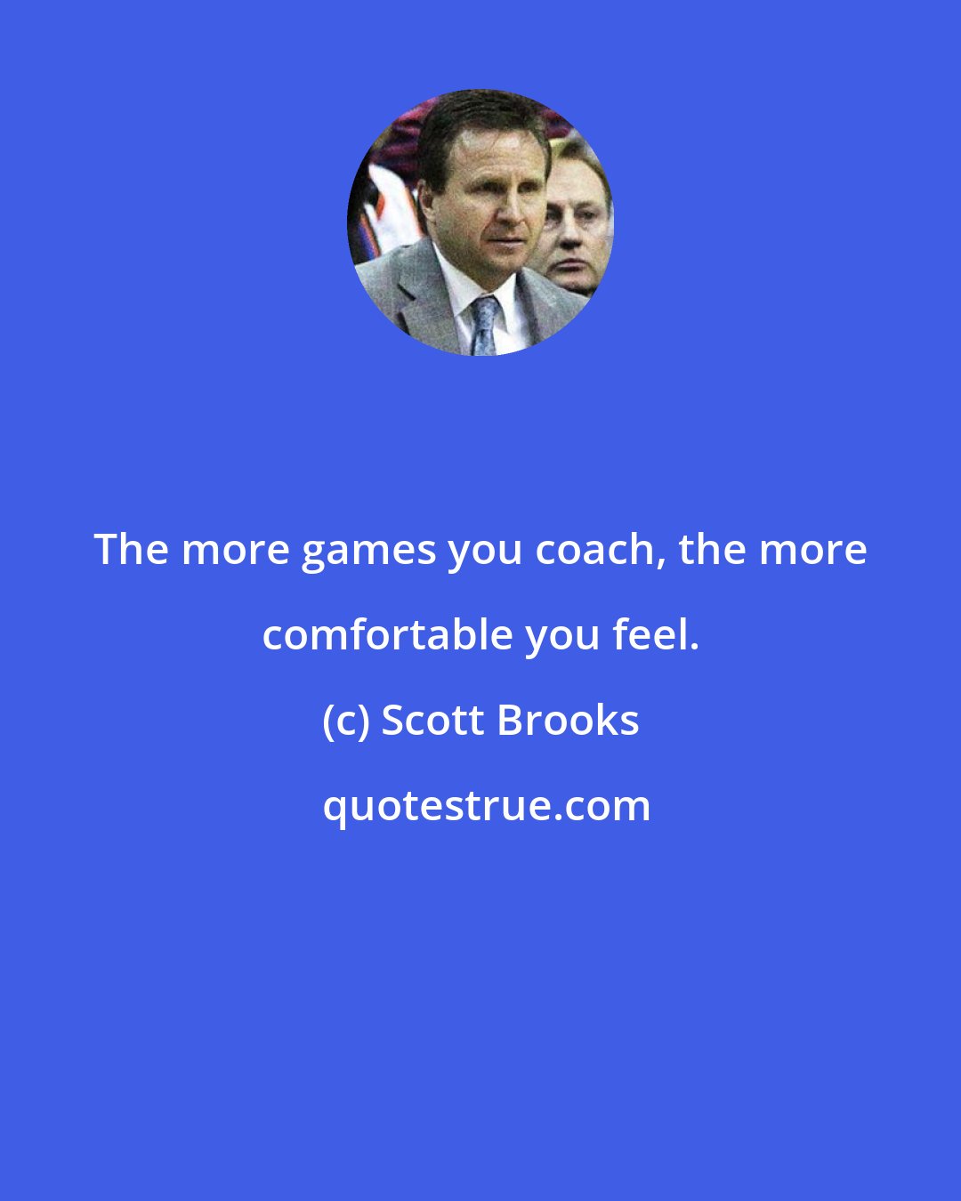 Scott Brooks: The more games you coach, the more comfortable you feel.