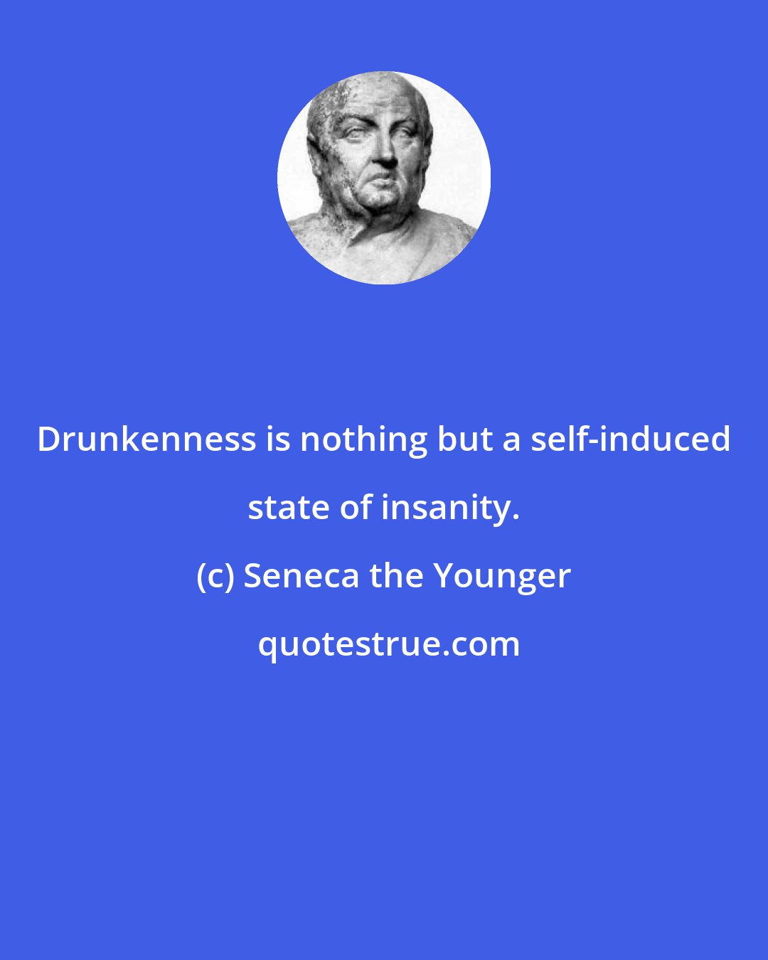 Seneca the Younger: Drunkenness is nothing but a self-induced state of insanity.