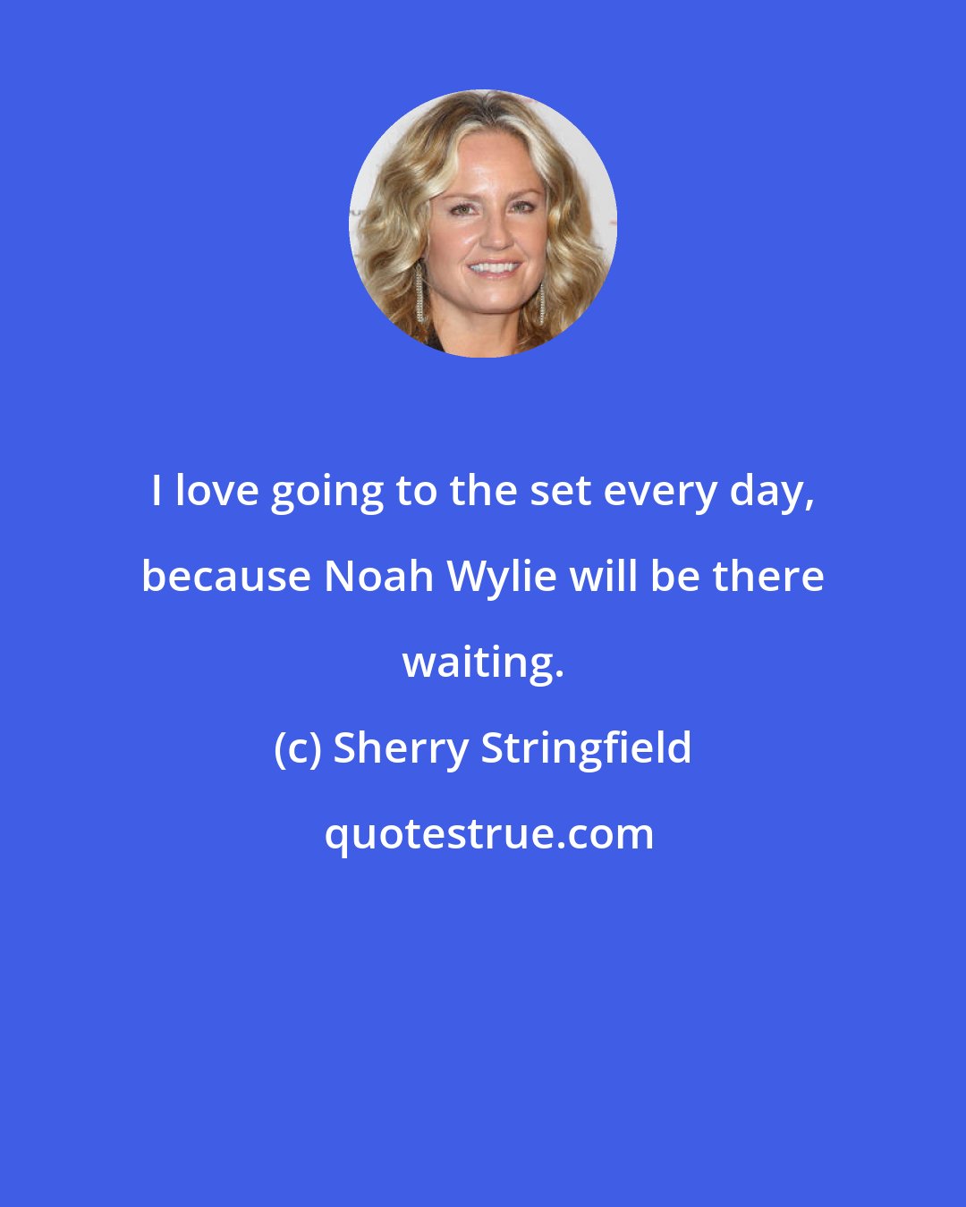 Sherry Stringfield: I love going to the set every day, because Noah Wylie will be there waiting.