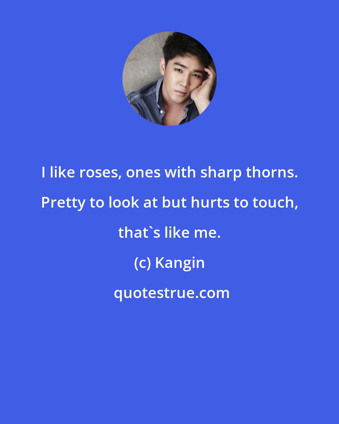 Kangin: I like roses, ones with sharp thorns. Pretty to look at but hurts to touch, that's like me.