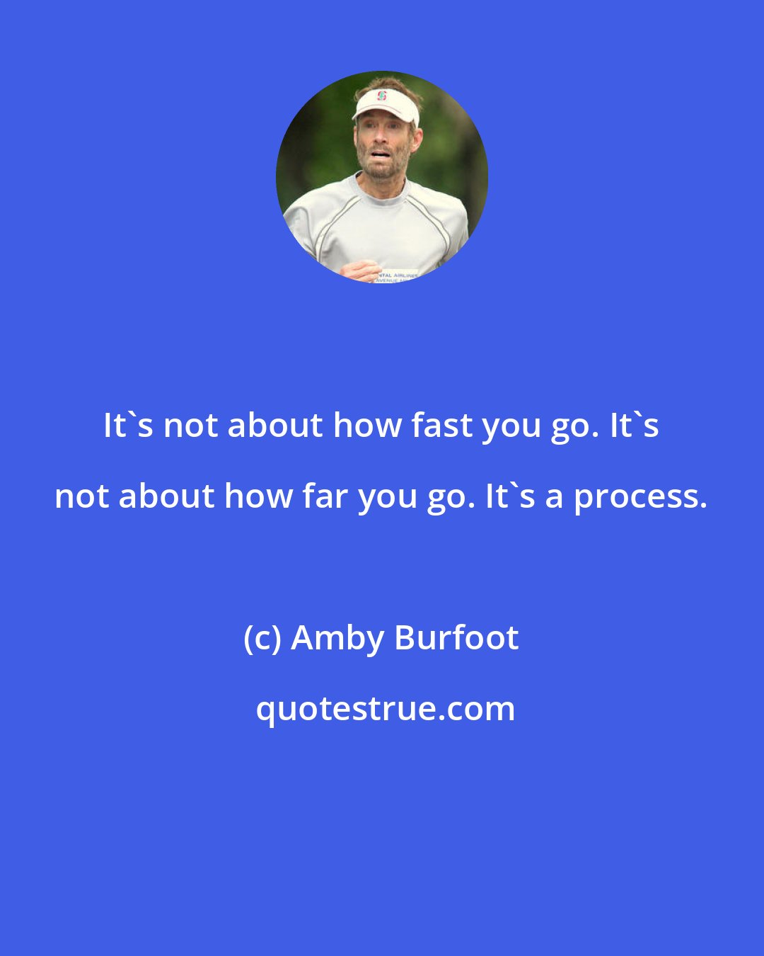 Amby Burfoot: It's not about how fast you go. It's not about how far you go. It's a process.