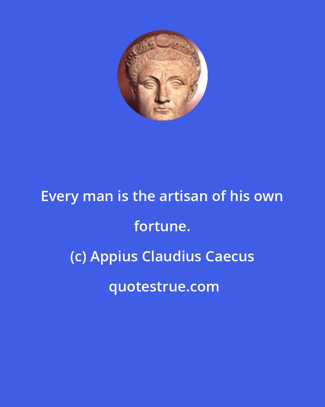 Appius Claudius Caecus: Every man is the artisan of his own fortune.