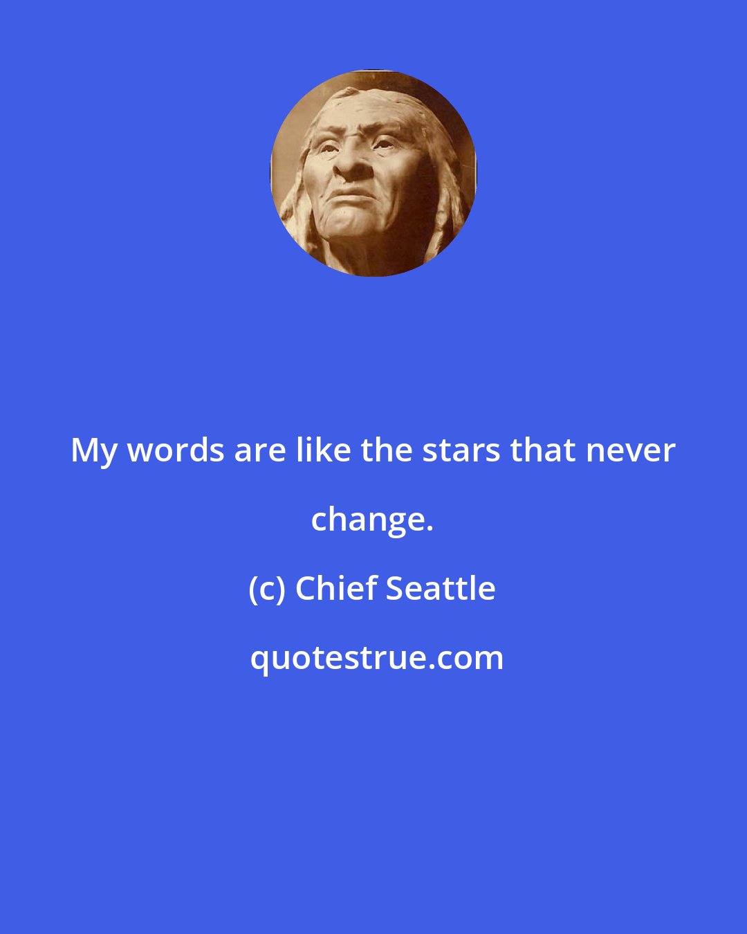 Chief Seattle: My words are like the stars that never change.