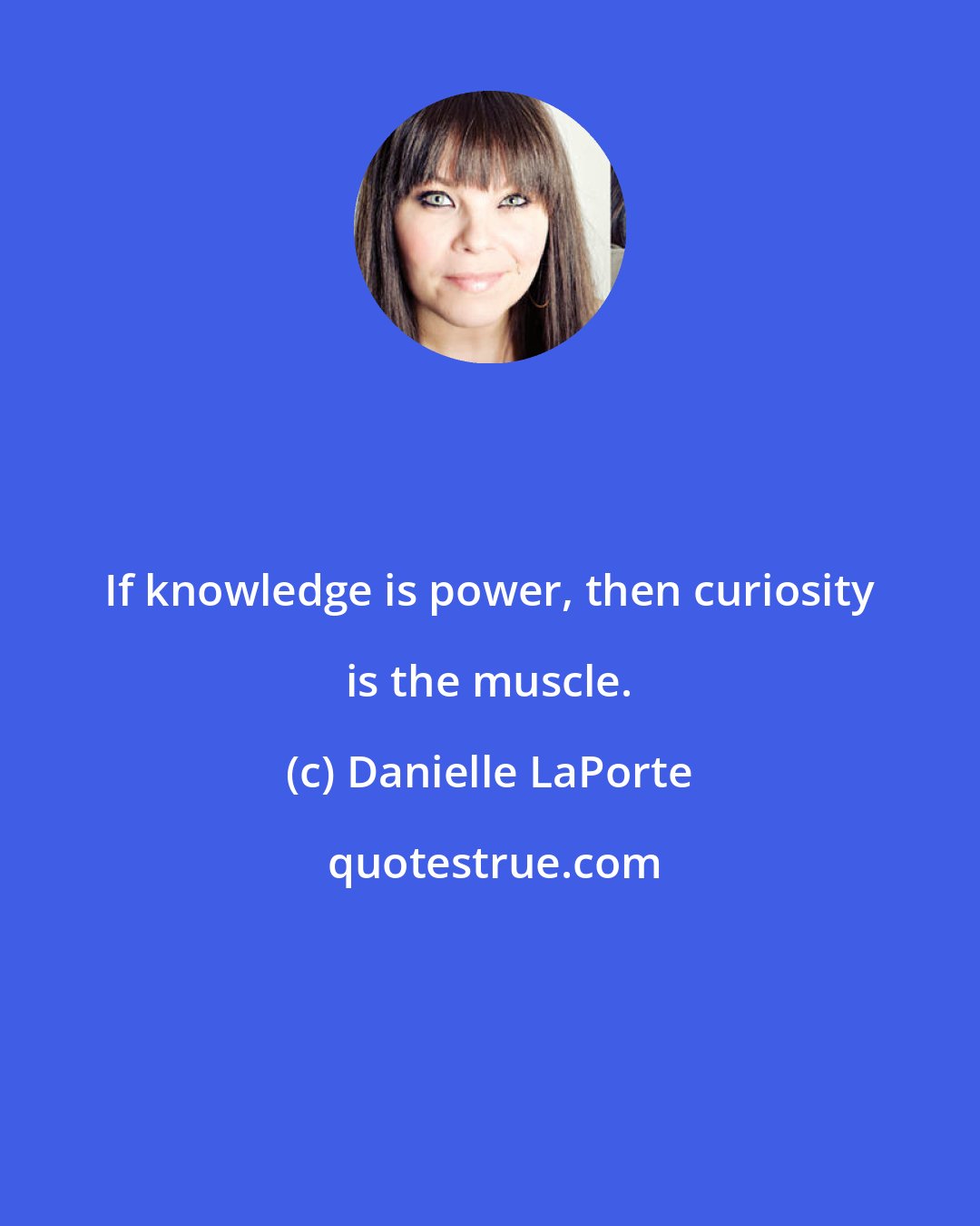 Danielle LaPorte: If knowledge is power, then curiosity is the muscle.