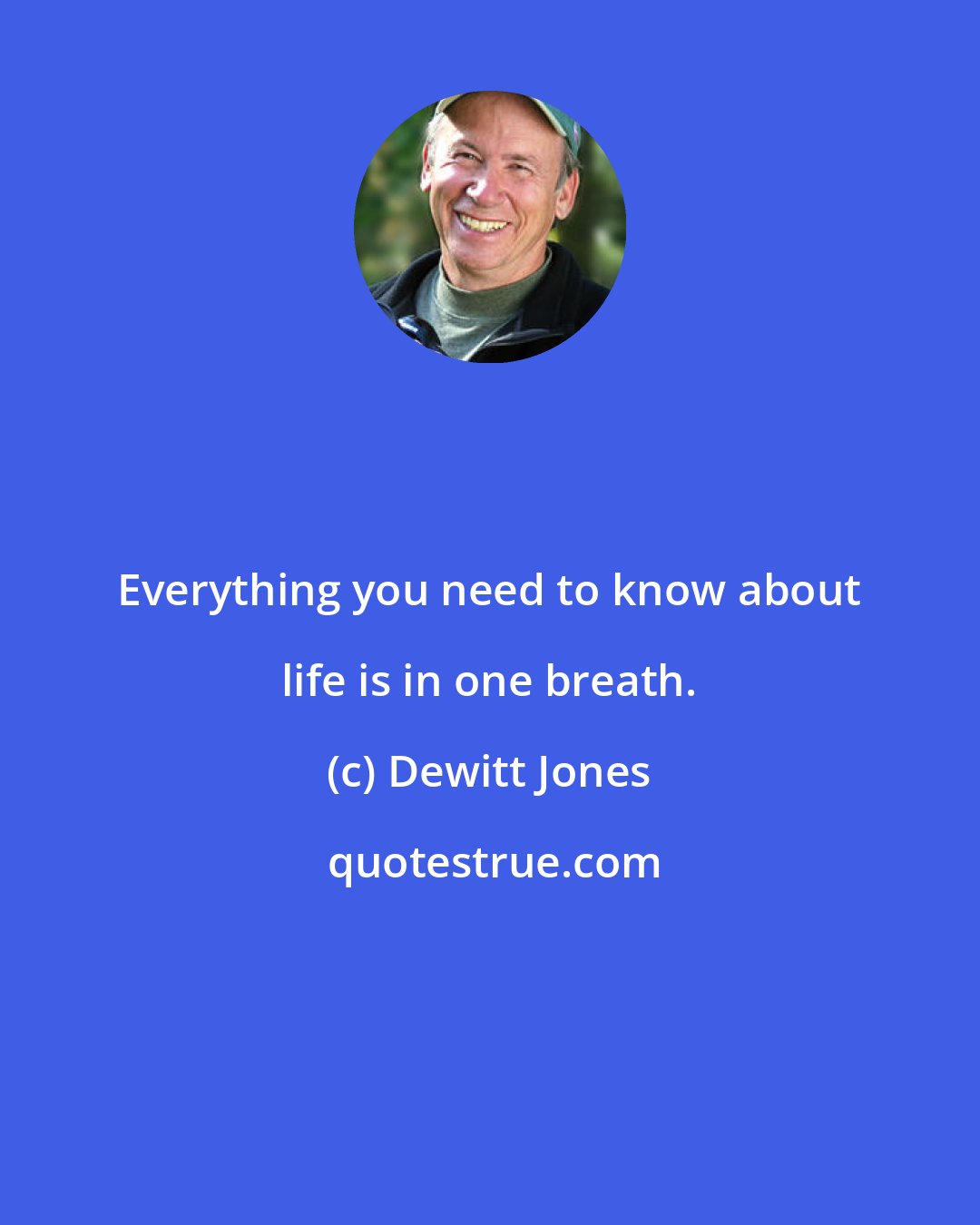 Dewitt Jones: Everything you need to know about life is in one breath.