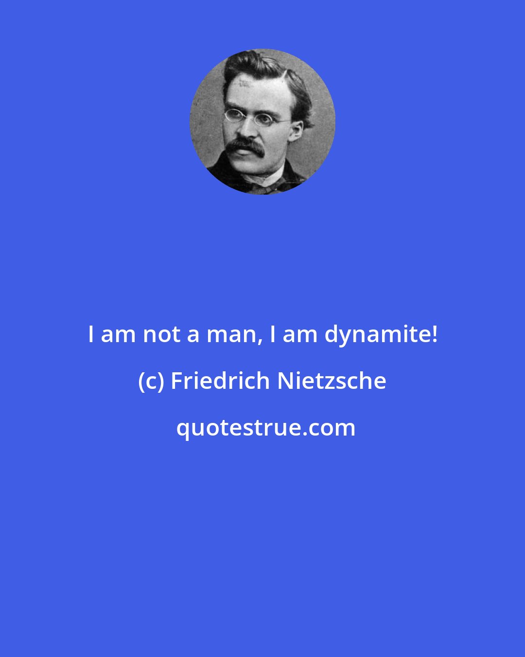 Friedrich Nietzsche: I am not a man, I am dynamite!
