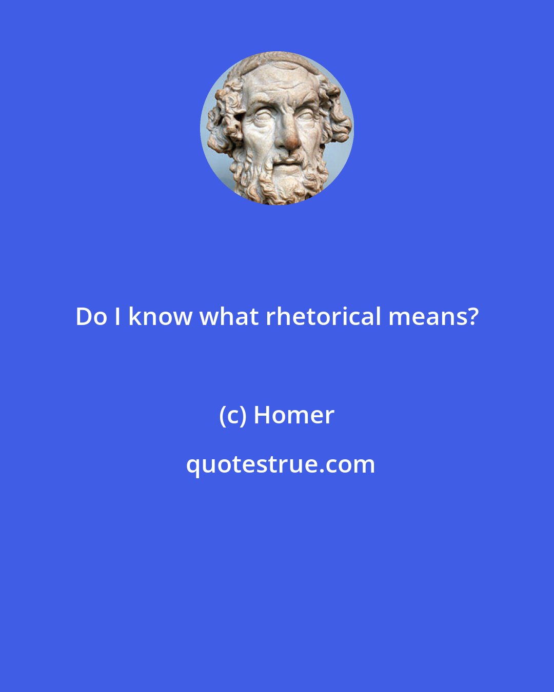 Homer: Do I know what rhetorical means?