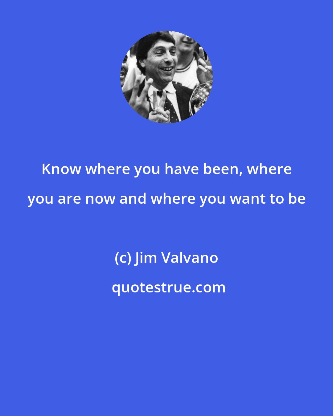 Jim Valvano: Know where you have been, where you are now and where you want to be