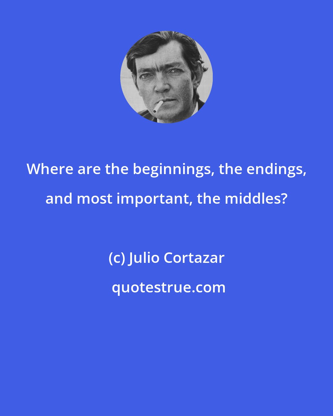Julio Cortazar: Where are the beginnings, the endings, and most important, the middles?