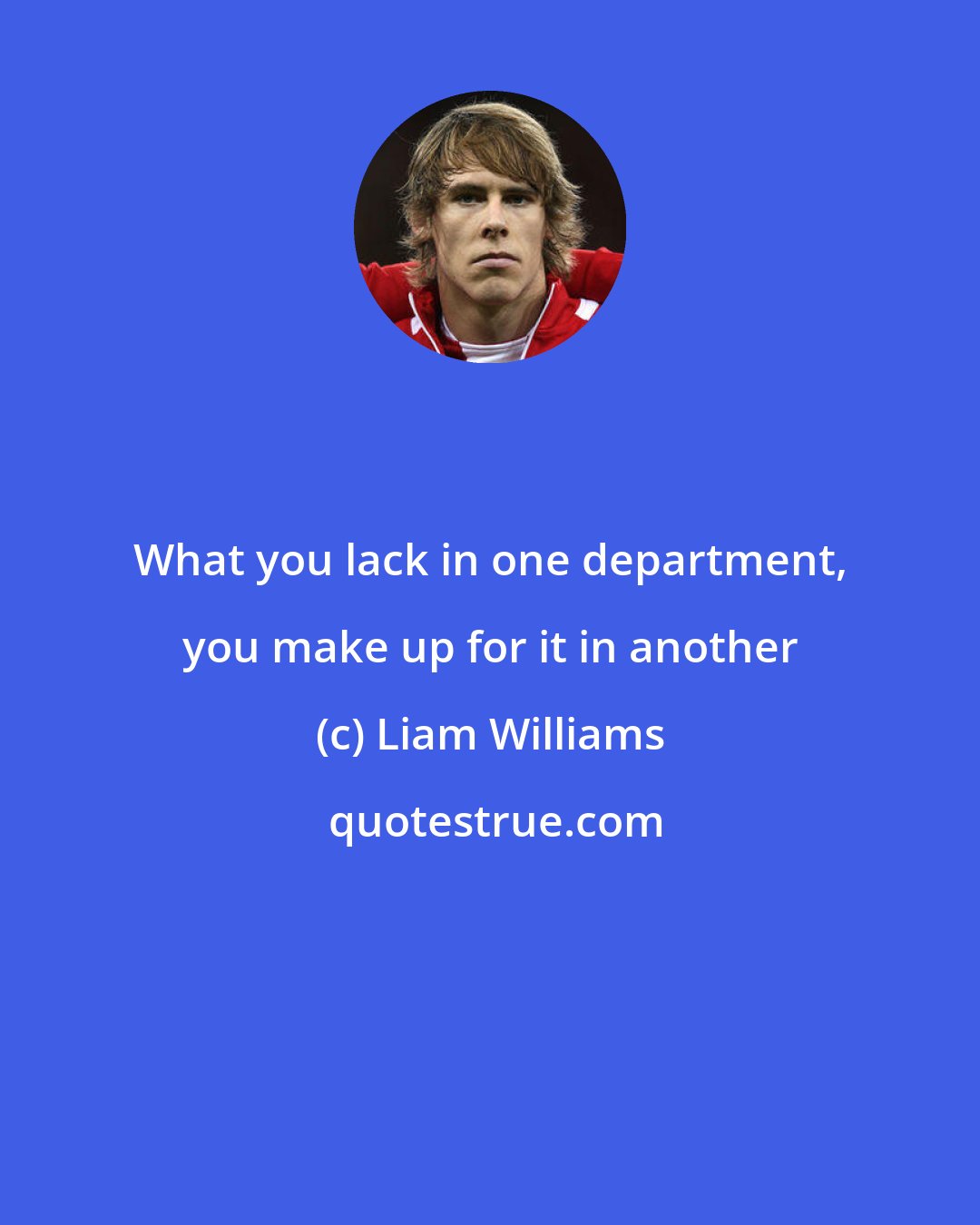 Liam Williams: What you lack in one department, you make up for it in another