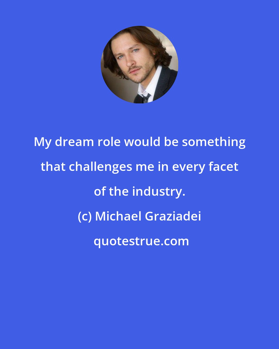 Michael Graziadei: My dream role would be something that challenges me in every facet of the industry.
